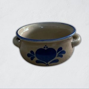 2/$20 NCE 1986 Blue Heart Flower Bowl